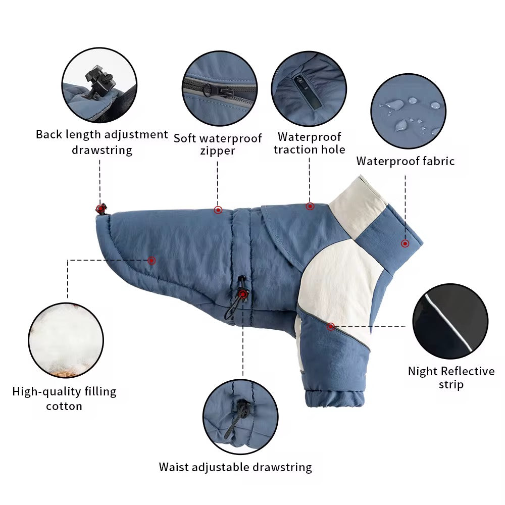 OrbitShield™ Waterproof Dog Jacket (Blue) - Preorder