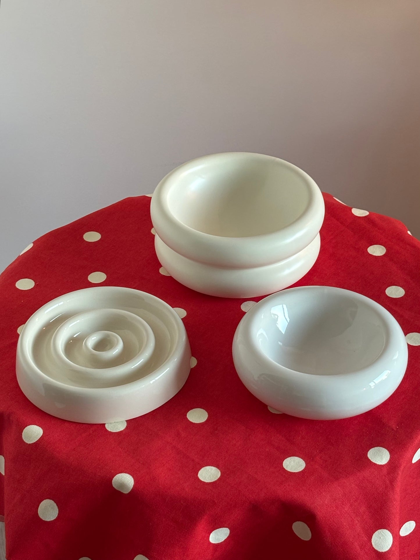 Handmade Cotton Dog Bandana – Christmas Red Dot Pet Neckwear