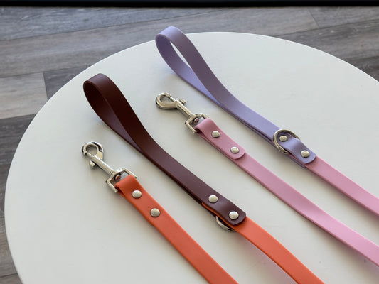 Saturn Orbit Dog Leash – Brown and Orange Waterproof PVC Space-Inspired Leash