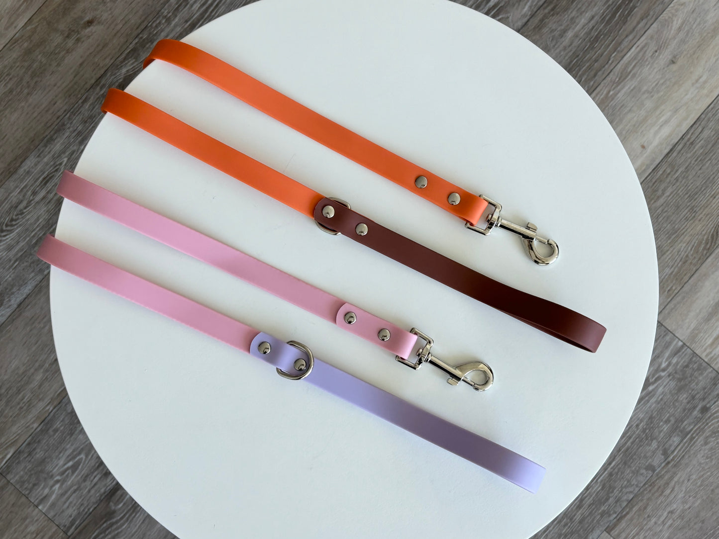 Saturn Orbit Dog Leash – Brown and Orange Waterproof PVC Space-Inspired Leash