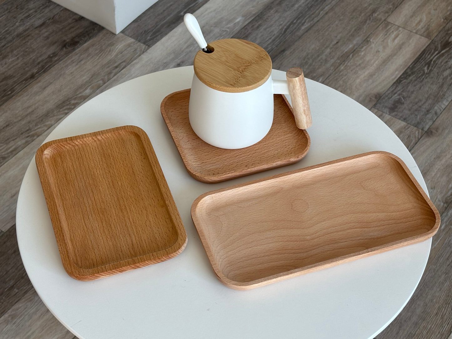 Minimalist Beech Wood Plate – Square and Rectangle Shapes