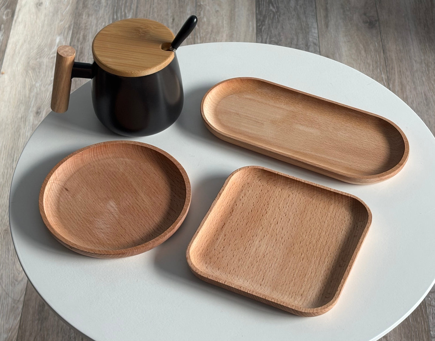 Minimalist Beech Wood Plate – Square and Rectangle Shapes