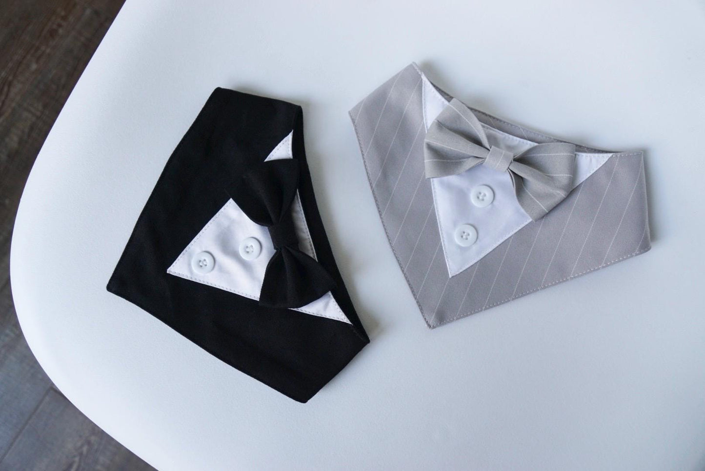 Dog Tuxedo Bow Tie Collar & Bandana – Wedding Outfit for Dogs
